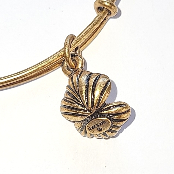 ALEX AND ANI OYSTER SHELL & PEARL BANGLE BRACELET - Picture 6 of 7